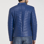 Fredrick Leather Jacket // Blue (2XL)