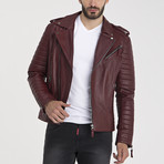Francis Leather Jacket // Bordeaux (S)