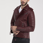 Francis Leather Jacket // Bordeaux (2XL)