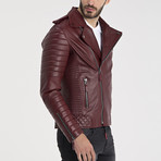 Francis Leather Jacket // Bordeaux (XL)