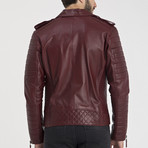 Francis Leather Jacket // Bordeaux (XL)