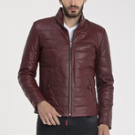 Harold Leather Jacket // Bordeaux (L)
