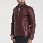 Harold Leather Jacket // Bordeaux (XL)