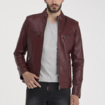 Zeil Leather Jacket // Bordeaux (L)