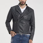 Allen Leather Jacket // Grey (XL)
