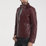 Zeil Leather Jacket // Bordeaux (S)