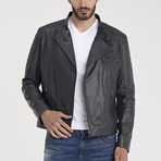 Allen Leather Jacket // Grey (S)