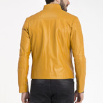 Stan Leather Jacket // Yellow (M)