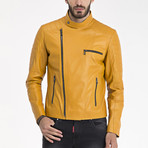 Stan Leather Jacket // Yellow (2XL)