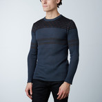 Calgary Round Collar Sweater // Pacific Blue (S)