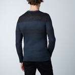 Calgary Round Collar Sweater // Pacific Blue (2XL)