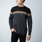 Gaston Round Collar Sweater // Dark Melange (S)