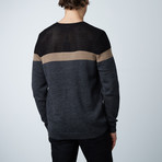 Gaston Round Collar Sweater // Dark Melange (XL)