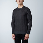 Grenadine Sweater W/ Geometric Jacquard // Brown (S)