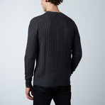 Grenadine Sweater W/ Geometric Jacquard // Brown (2XL)