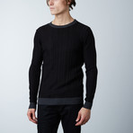 Dante Round Collar Sweater // Black (2XL)