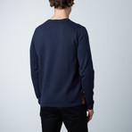 Grammercy Round Collar Sweater // Soft Blue (L)