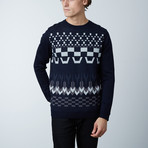 Winton Round Collar Sweater // Loud Blue (S)