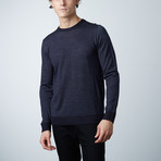 Posse Round Collar Vanise' Effect Sweater // China Blue (XL)