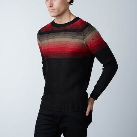 Lanicer Round Collar Raglan Sweater // Black (S)