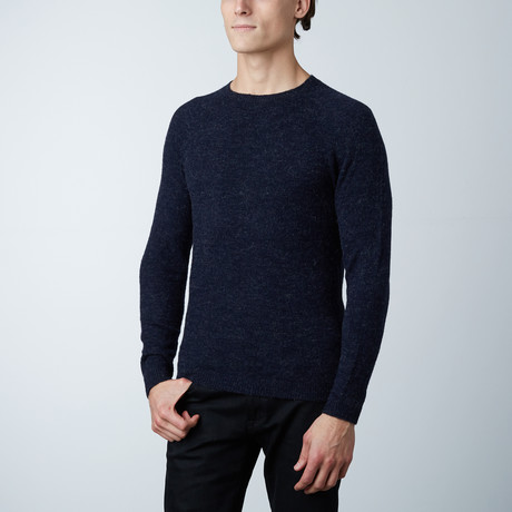 Karsson Round Neck Collar Sweater // Soft Blue (S)