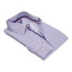 Modern-Fit Men's Dress Shirt // Purple Squares (S)
