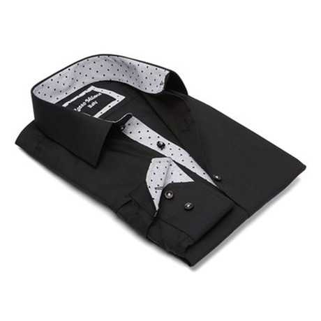Modern-Fit Men's Dress Shirt // Black (S)