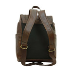 Florentine Collection // Soft Calfskin Leather Laptop Backpack (Dark Brown)