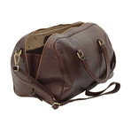 Florentine Collection // Calfskin Leather Duffel Bag (Brown)
