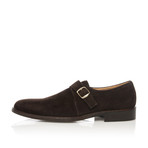Single Monk Strap Dress Shoe // Dark Brown (Euro: 45)