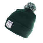 Tassel Beanie // Bottle Green (Bottle Green, Off White)