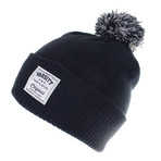 Tassel Beanie // French Navy (French Navy, Light Grey)