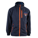 Lined Jacket // Navy + Royal + Orange (S)