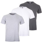 Tee Shirt Bundle // Charcoal + White + Grey // Pack of 3 (2XL)