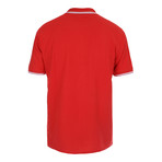 Short-Sleeve Polo // Red + White (L)