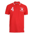 Short-Sleeve Polo // Red + White (L)