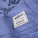 Ringer Tee // Heather Blue + Navy (M)