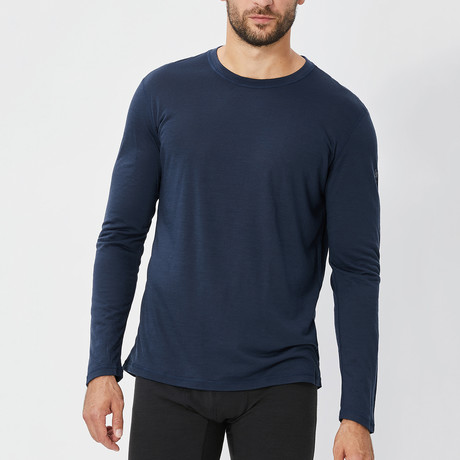 Base Trim Long-Sleeve Shirt // Ocean Deep (S)