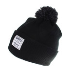 Tassel Beanie // Black (Black, Graphite Grey)