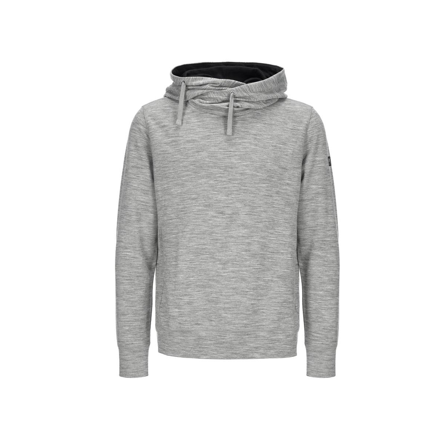 Motion Double Layer Hoodie // Ash Melange + Jet Black (S