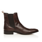 Medallion Chelsea Boot // Dark Brown (Euro: 46)