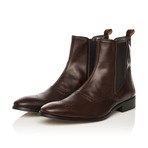 Medallion Chelsea Boot // Dark Brown (Euro: 46)