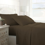 Hotel Collection // Premium Ultra Soft 4 Piece Bed Sheet Set // Chocolate (Twin)