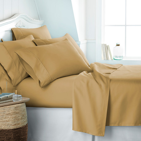 Hotel Collection // Premium Ultra Soft 6 Piece Bed Sheet Set // Gold (Twin)