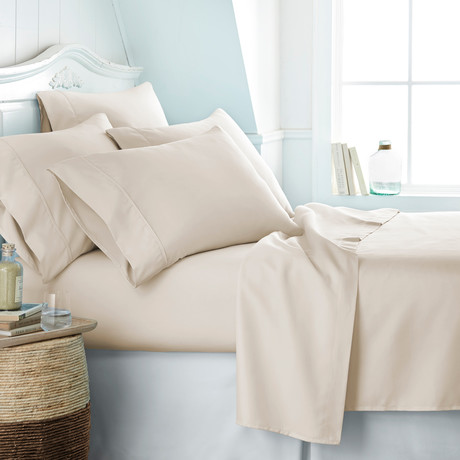 Hotel Collection // Premium Ultra Soft 6 Piece Bed Sheet Set // Cream (Twin)