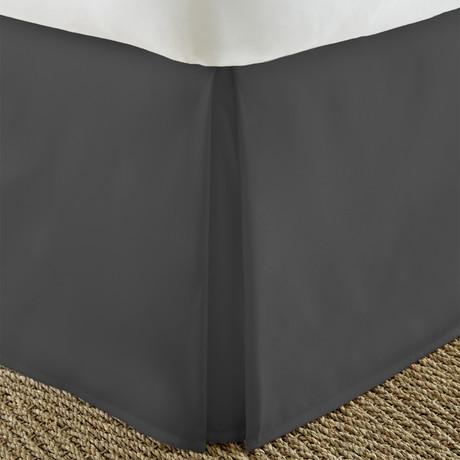 Hotel Collection // Premium Bed Skirt Dust Ruffle // Black (Twin)