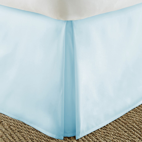 Hotel Collection // Premium Bed Skirt Dust Ruffle // Aqua (Twin)