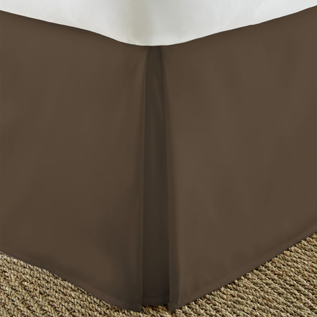 Hotel Collection // Premium Bed Skirt Dust Ruffle // Chocolate (Twin)