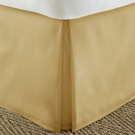 Hotel Collection // Premium Bed Skirt Dust Ruffle // Gold (Twin)