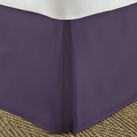 Hotel Collection // Premium Bed Skirt Dust Ruffle // Purple (Twin)